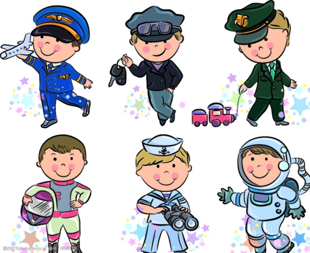 时尚手绘儿童人物图片