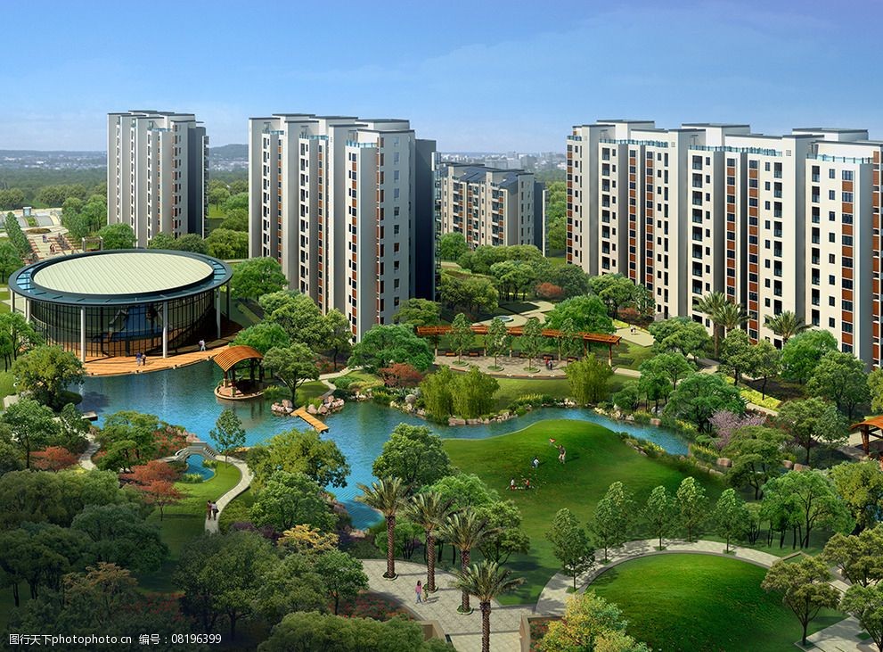 建筑鸟瞰图图片