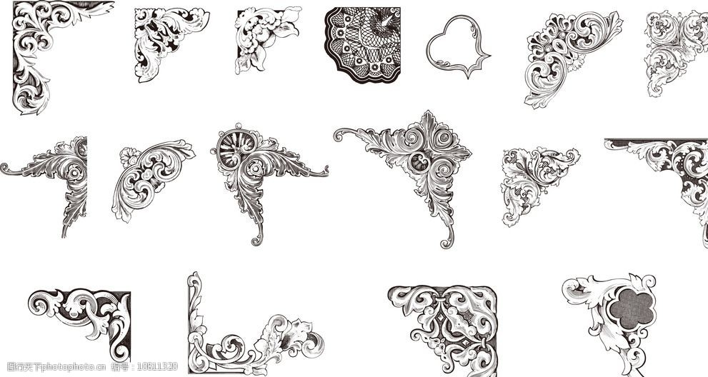 证书花角设计图片