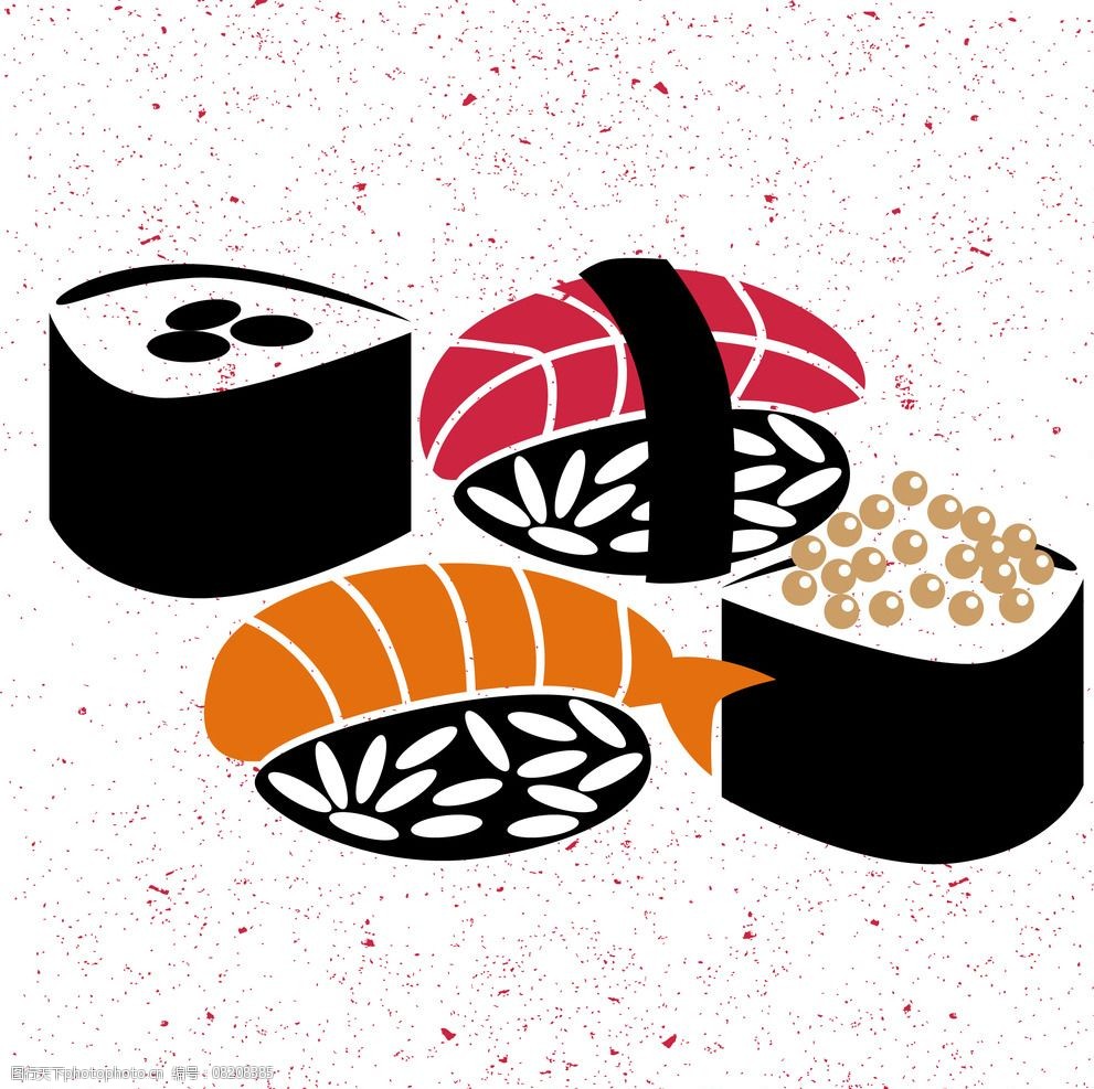 日本寿司矢量素材图片