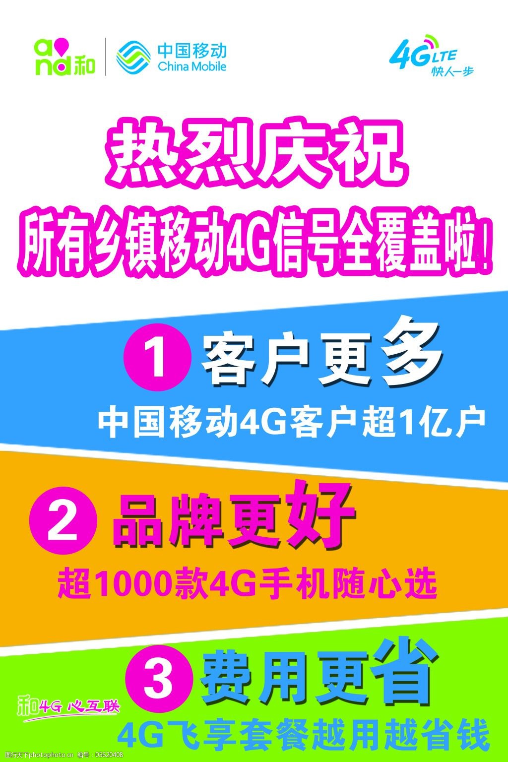移动4g信号海报宣传