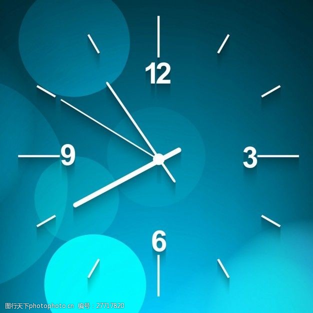 蓝壁时钟背景