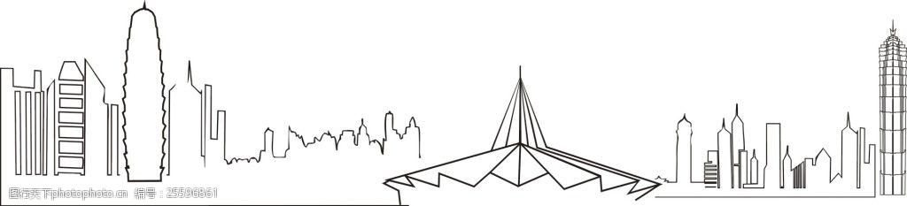 郑州城市线描剪影