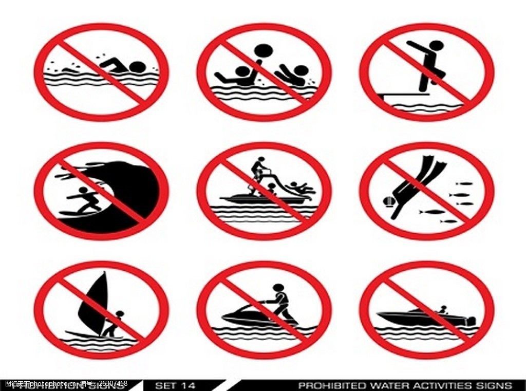 禁止水上活动图标