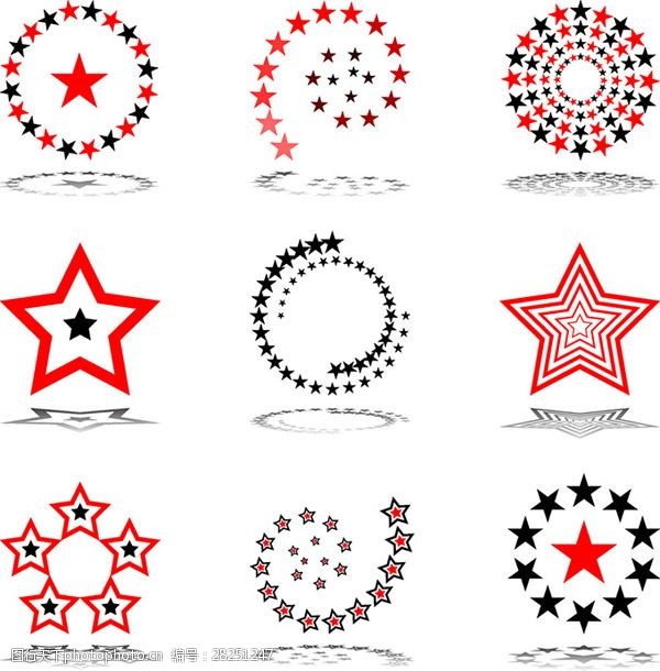 星星标志设计矢量素材