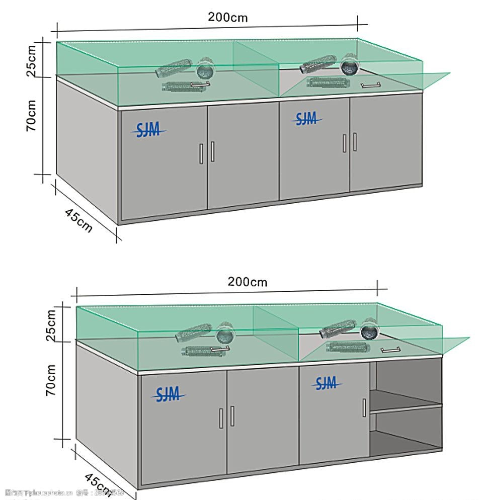 玻璃展示柜图片