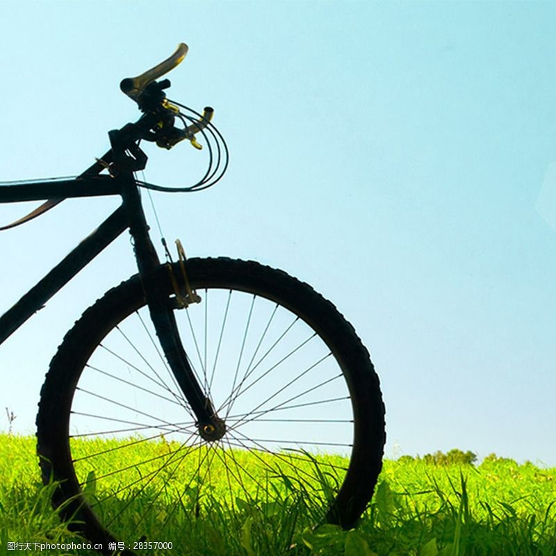 淘宝春季清新自行车单车背景