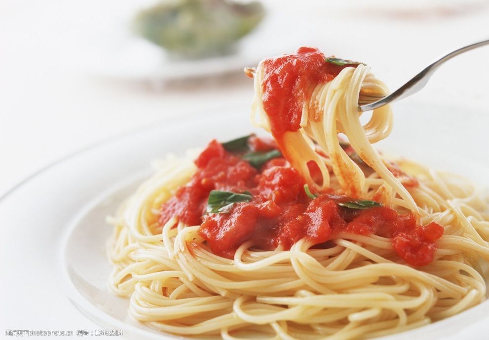 番茄酱面条图片