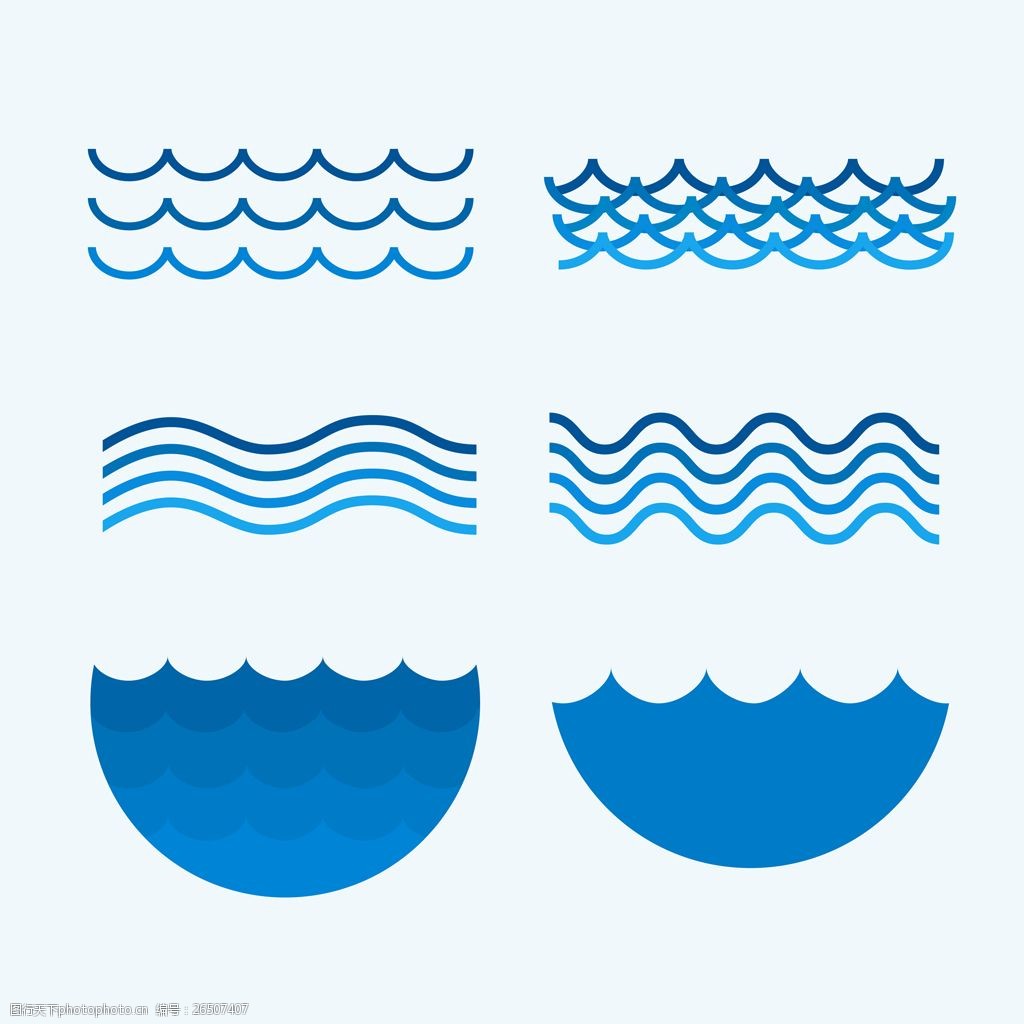 关键词:蓝色波浪设计矢量素材 花纹 波浪 水纹 条纹 底纹 装饰 蓝色
