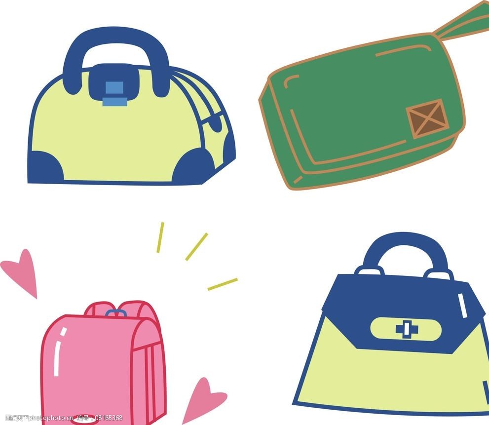 矢量女士包包图片