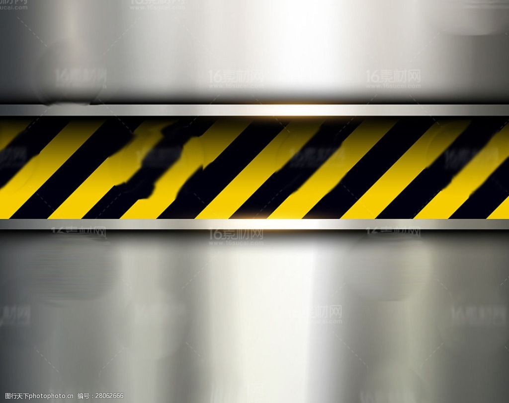 黄黑线条金属不锈钢背景矢量素材