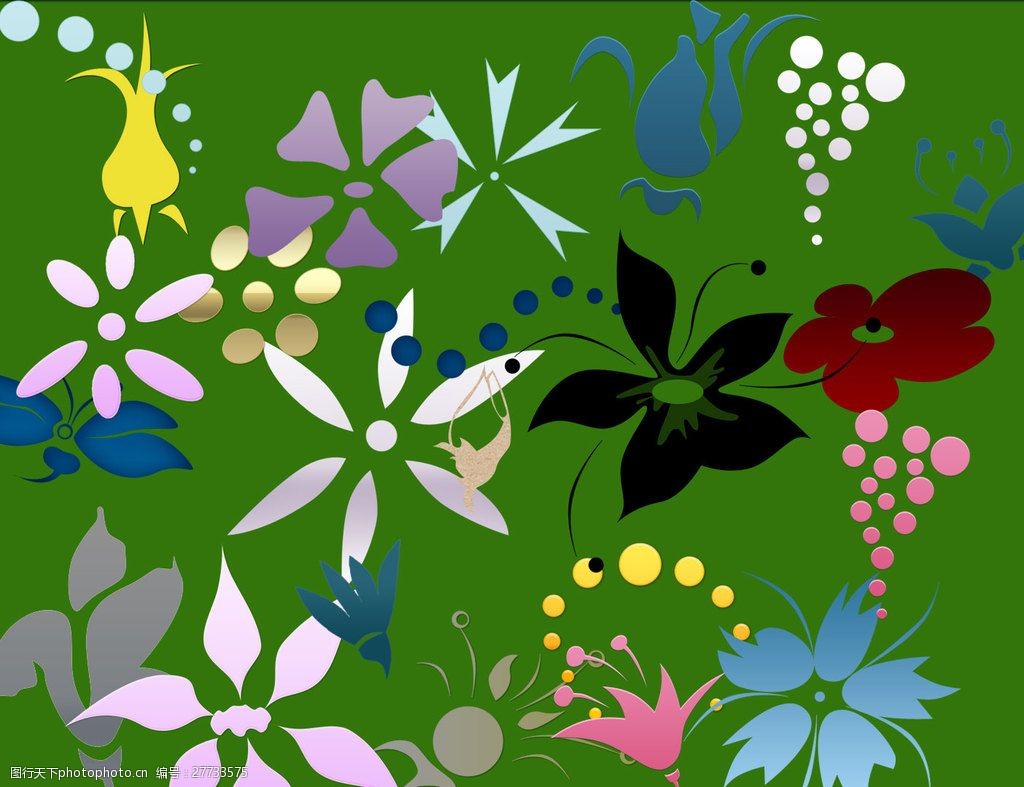 简单各式花纹图案photoshop笔刷下载