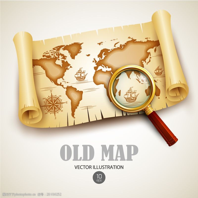 关键词:复古藏宝图设计矢量素材 复古 藏宝图 精美 英文 ai 白色 ai