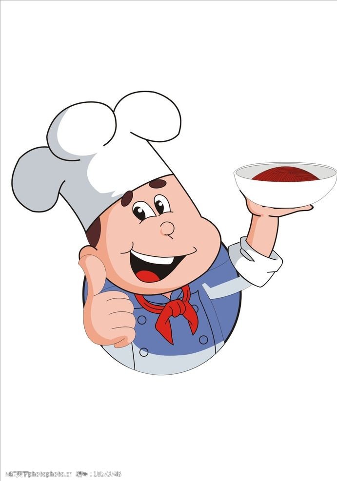 端面碗的小厨师图片