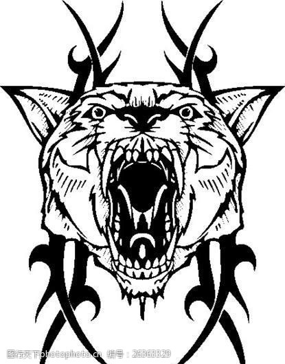 装饰图案动物猛兽图腾矢量素材ai格式_14