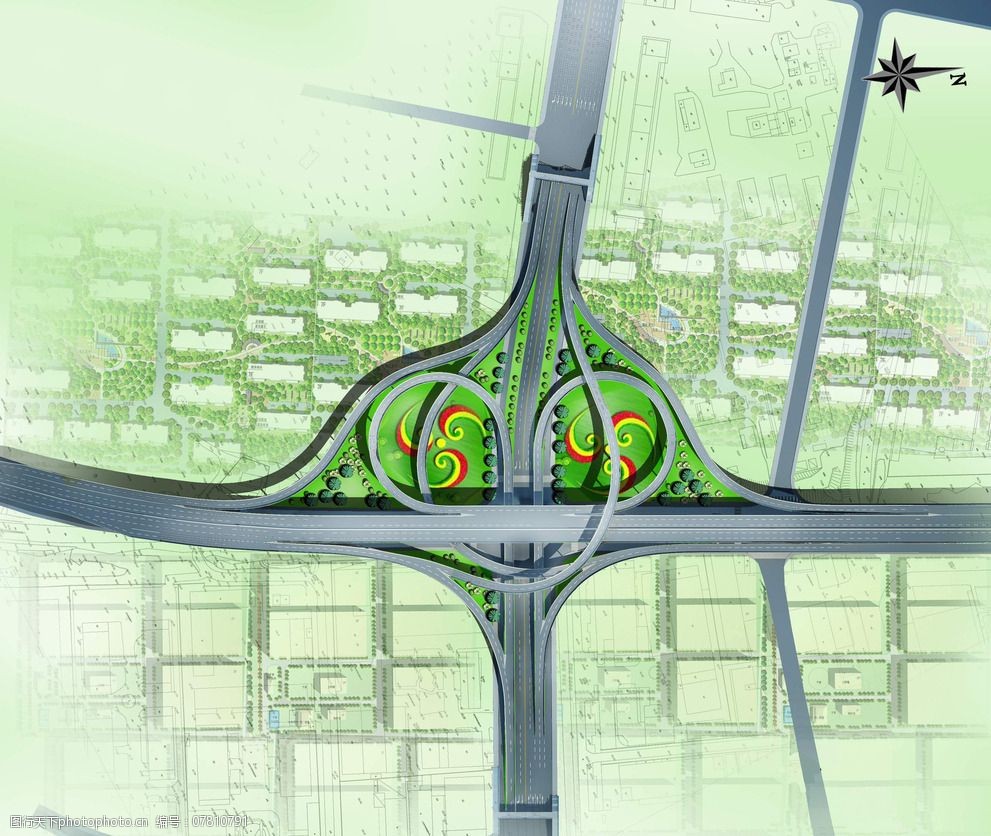 关键词:互通立交 互通 平面 立交        公路 市政 设计 环境设计