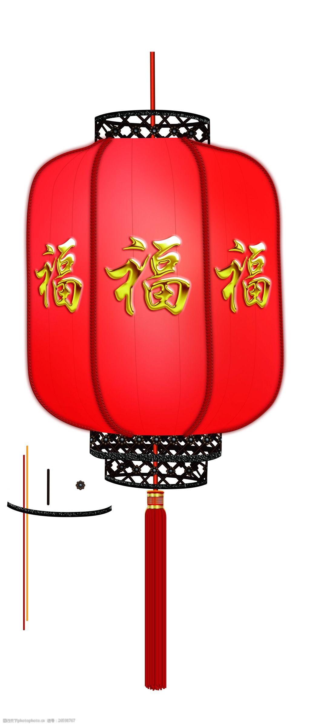 新年喜庆的红灯笼设计psd分层素材