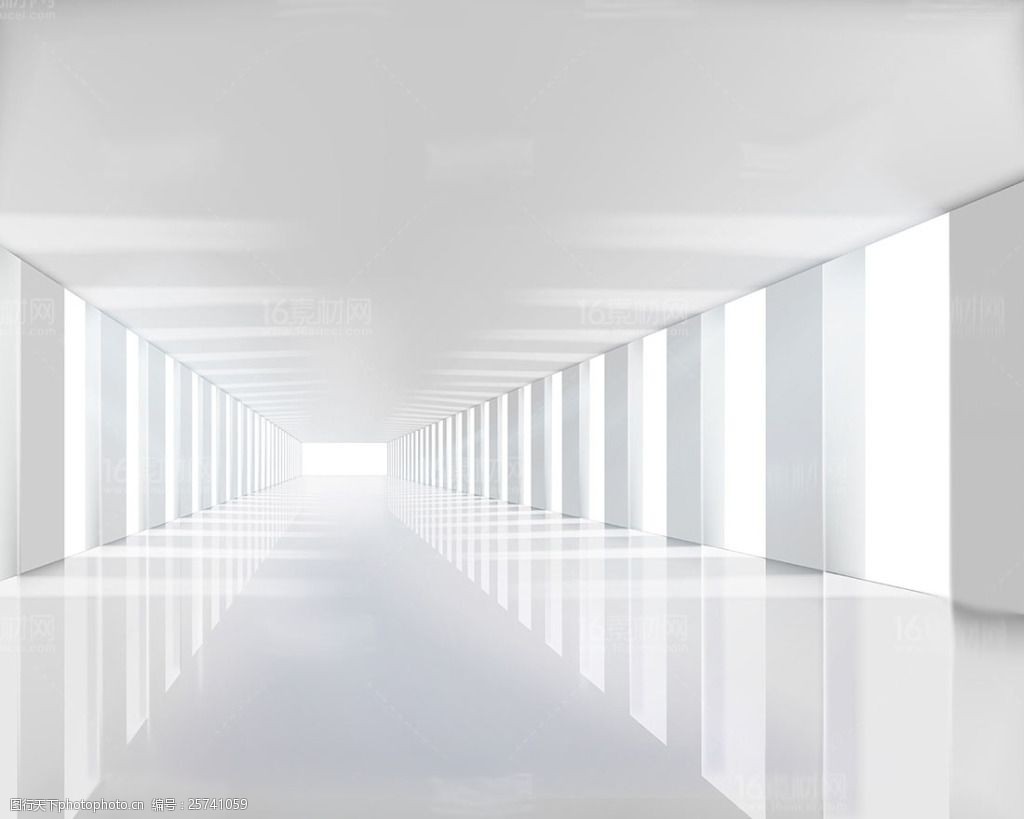 空白展览馆展厅设计矢量素材