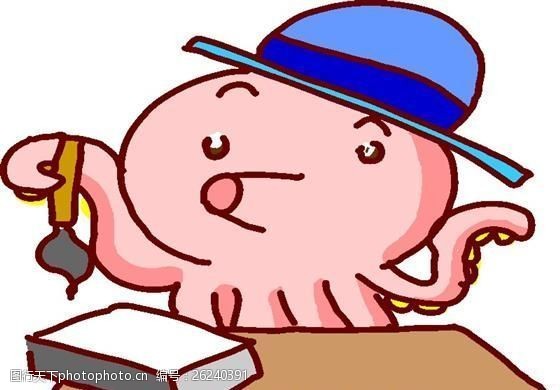 章鱼海洋动物卡通动物日本矢量素材ai格式_53