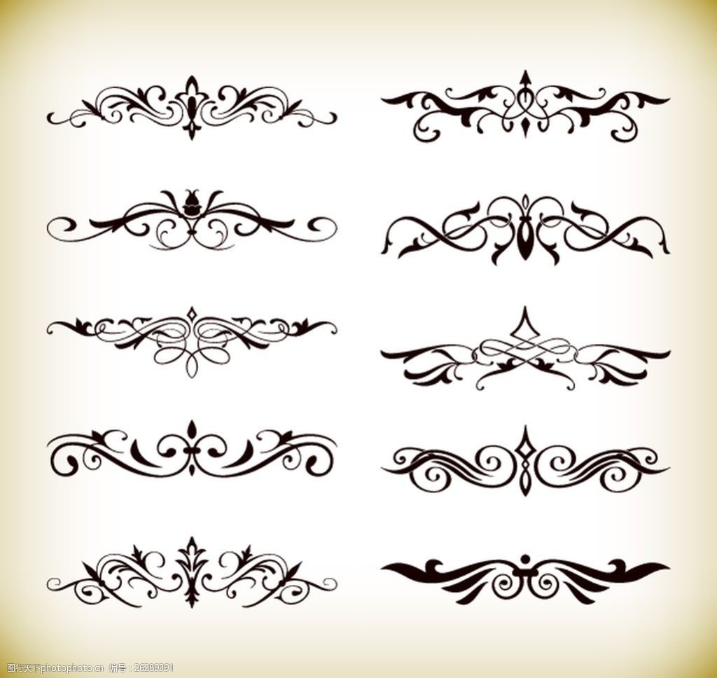 花边装饰矢量图素材