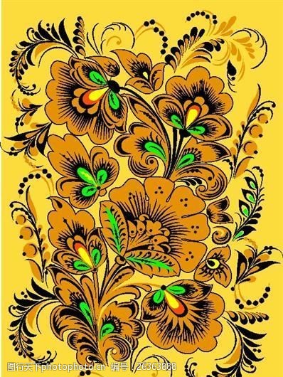 关键词:黄金色彩 西方花纹纹理 矢量素材 ai格式058 设计素材 装饰