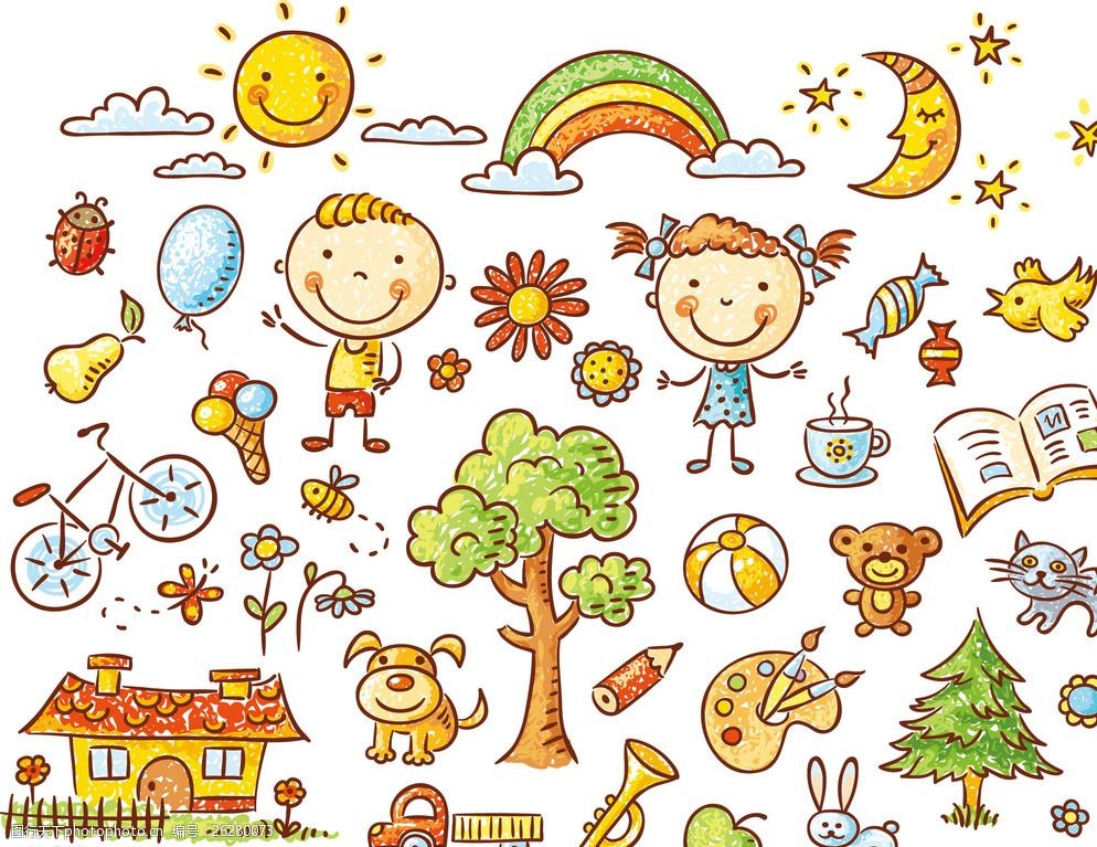 卡通儿童插画图片