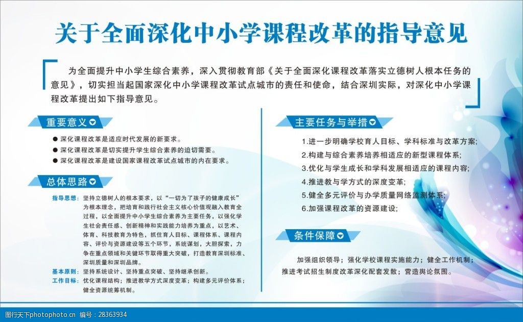 关于全面深化中小学课程改革的指导意见