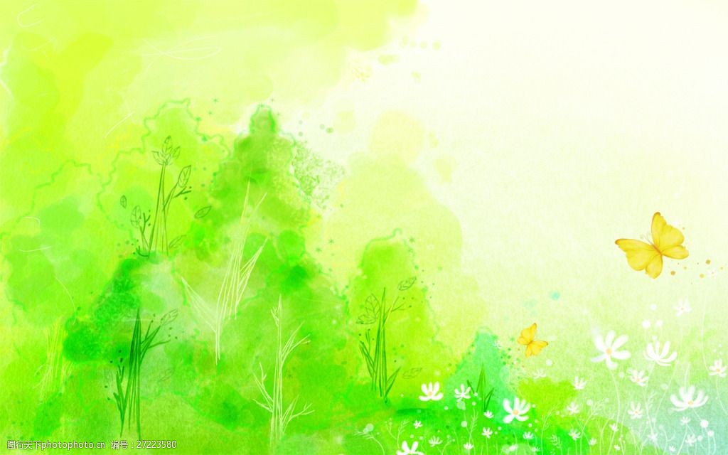 清新水墨底纹图片-图行天下图库