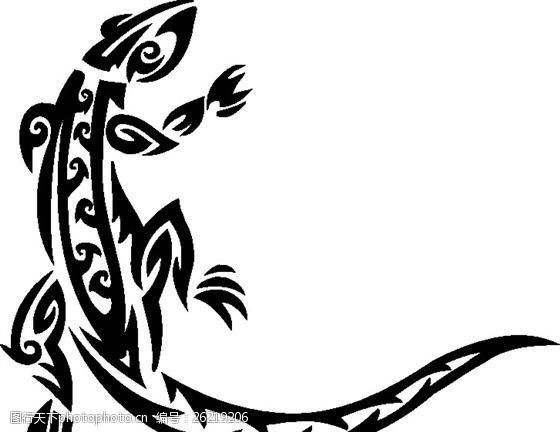 装饰图案图腾壁虎矢量素材ai格式