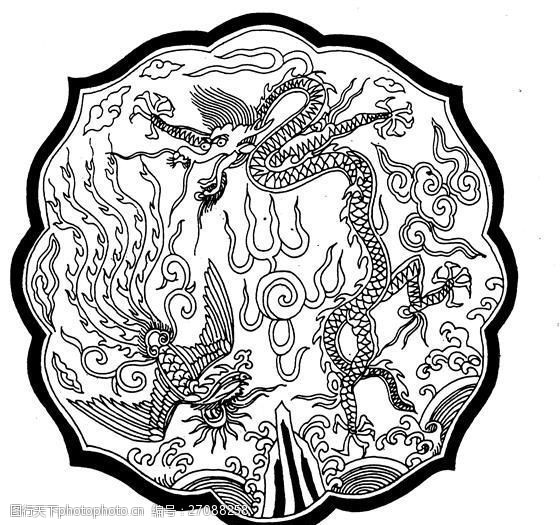 龙凤图案元明时代图案中国传统图案_20