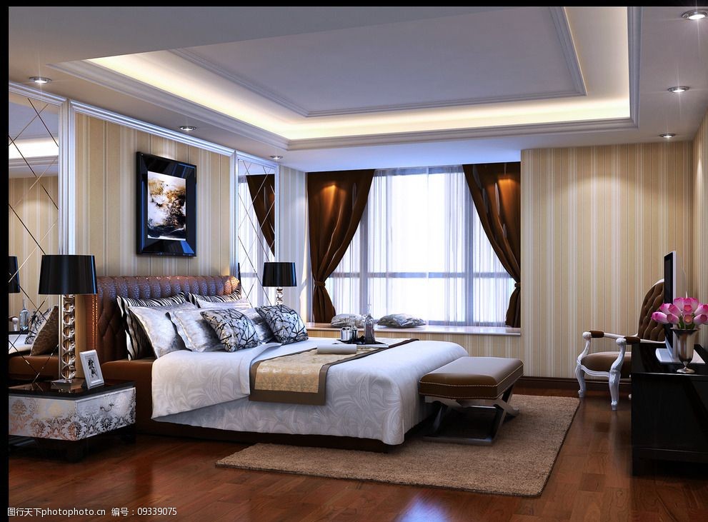 欧式卧室含贴图图片