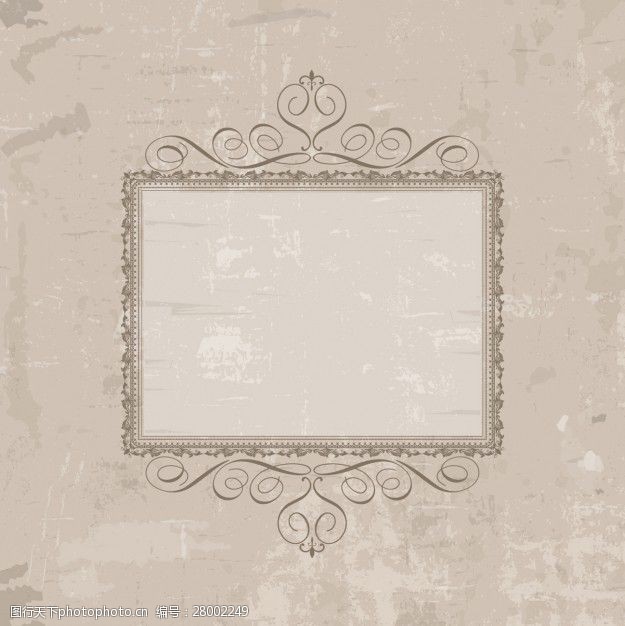 在垃圾背景的复古框架
