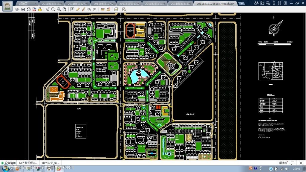 一套在建住宅社區整套規劃cad設計施