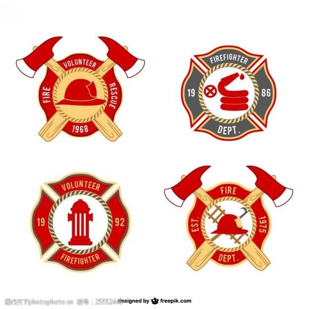 消防徽章图片简笔画图片