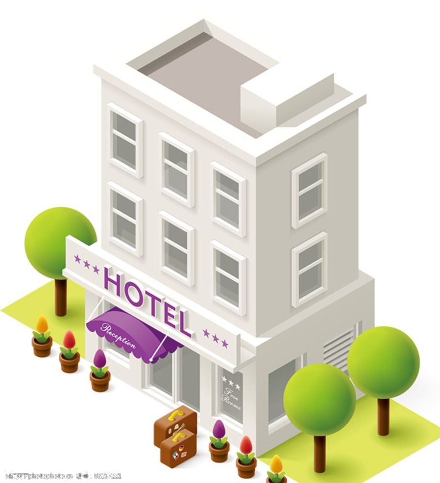 时尚卡通建筑设计图片