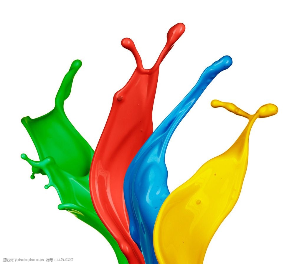 喷溅的彩色油漆图片