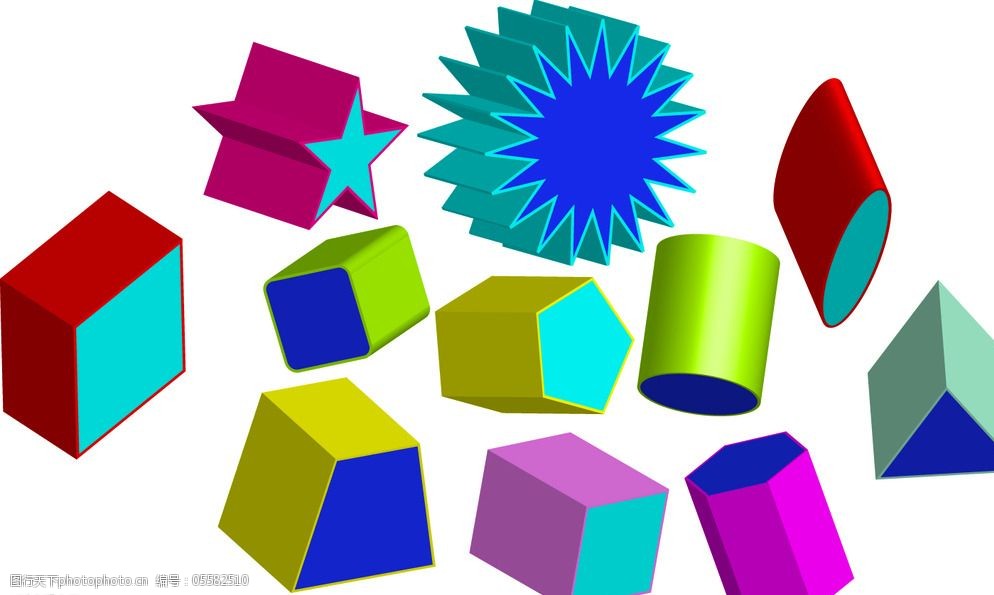 各种3d几何图形图片