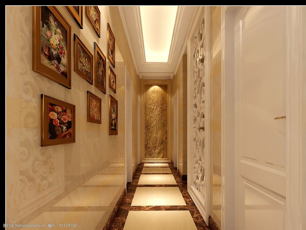 过道走廊客厅走廊图片
