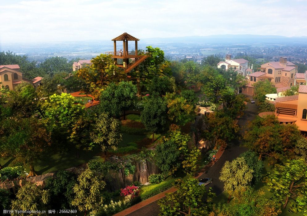 山顶景观设计图片