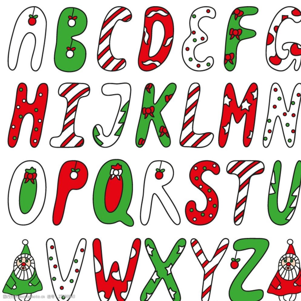 圣诞字母图片