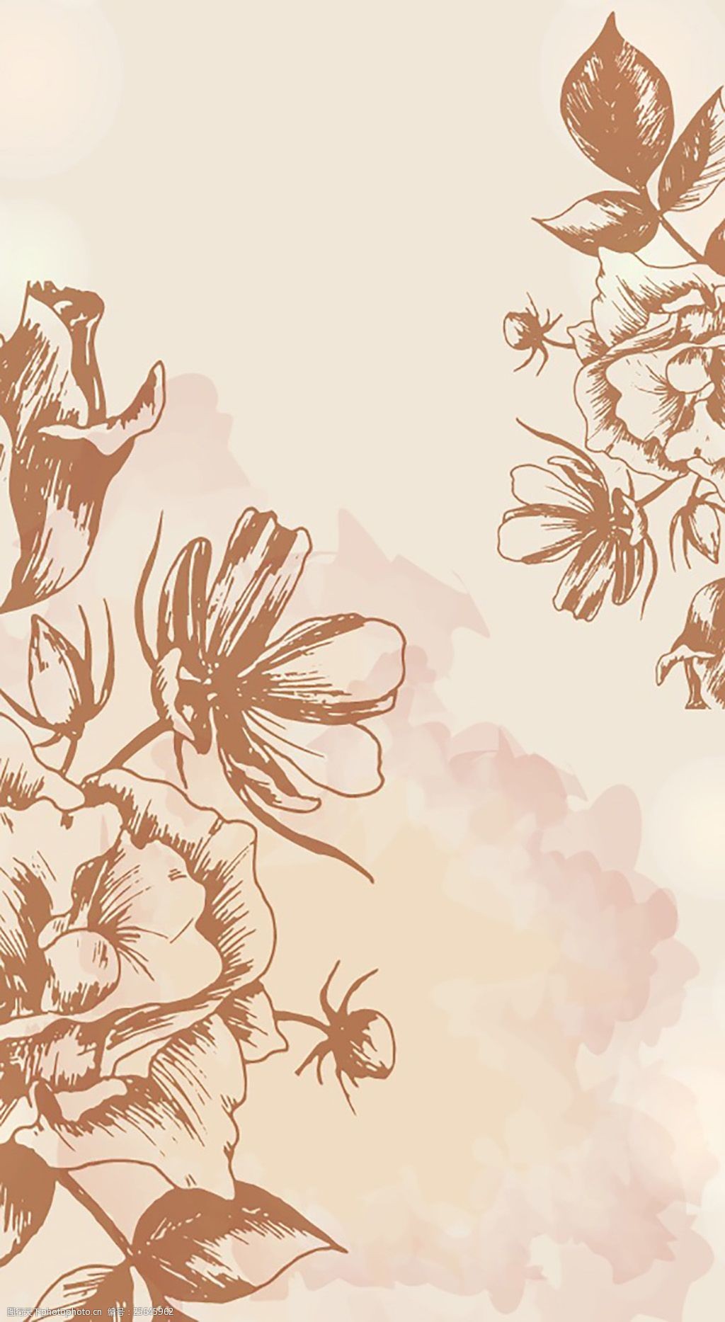 背景板手绘花展板