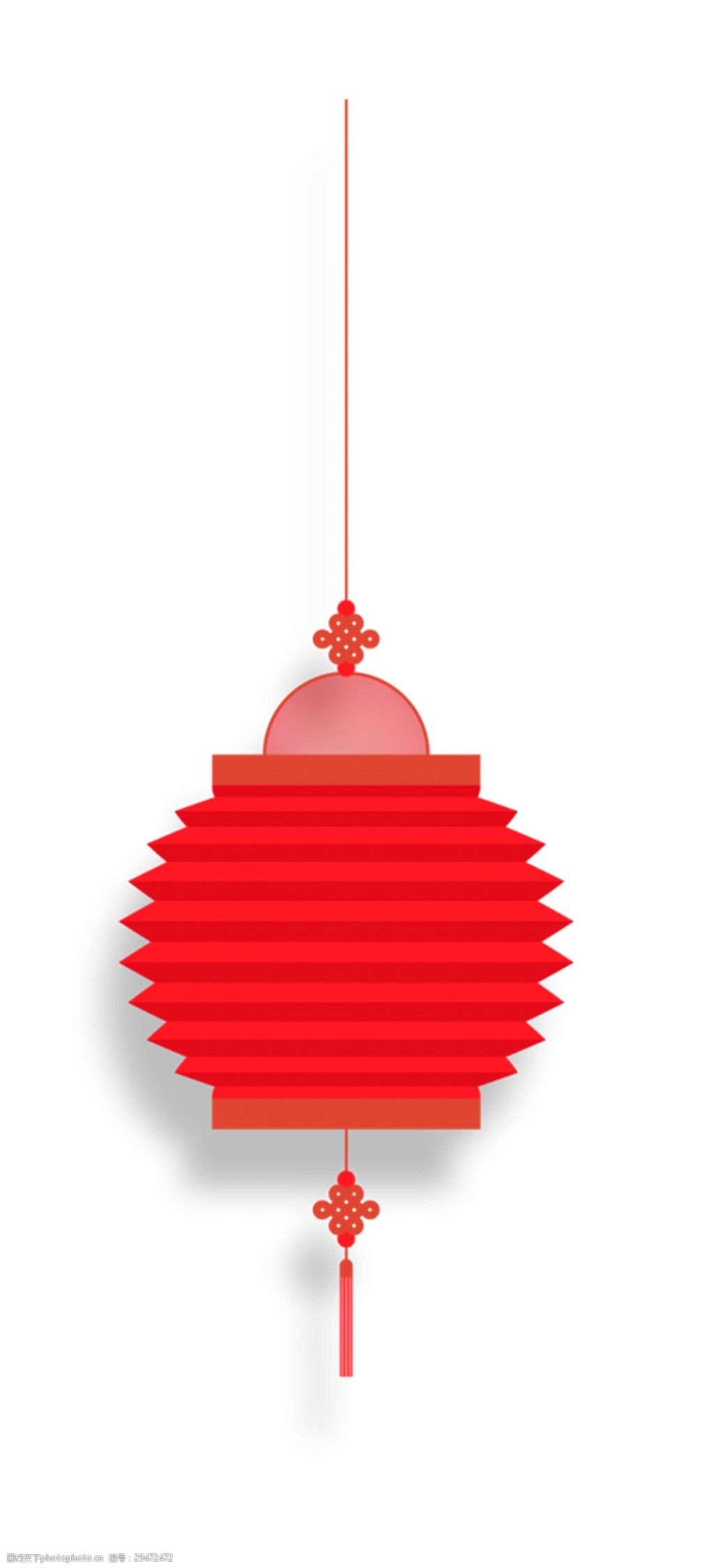 新年中国结灯笼元素