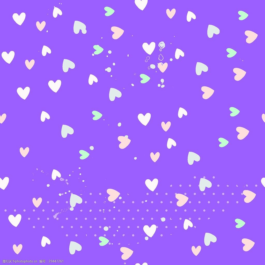 浪漫紫色爱心元素可商用图片素材-编号31903836-图行天下