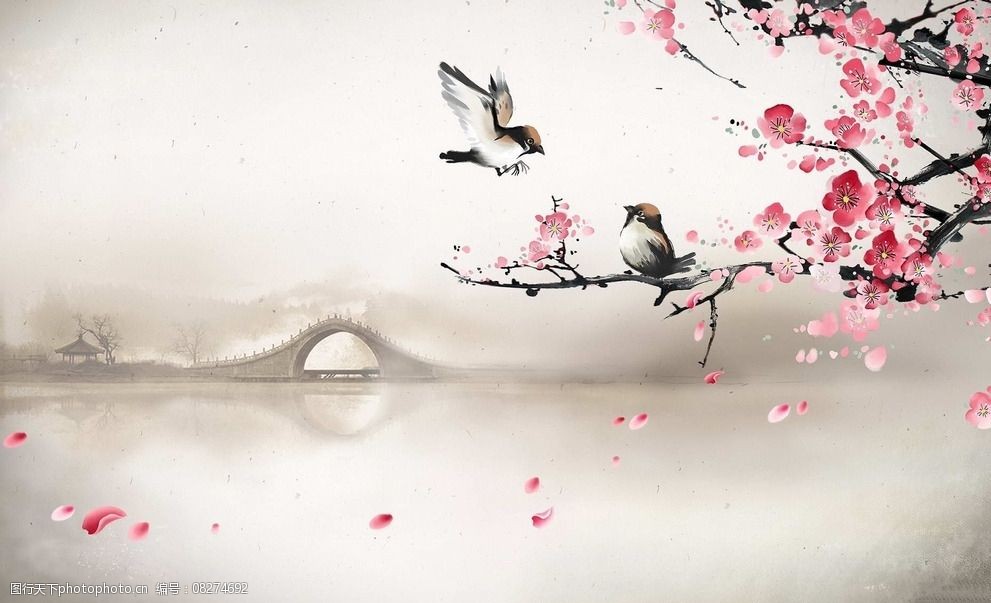 燕子在梅花树上图片图片