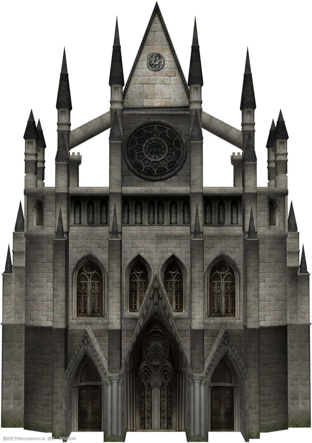 立体欧式城堡png元素