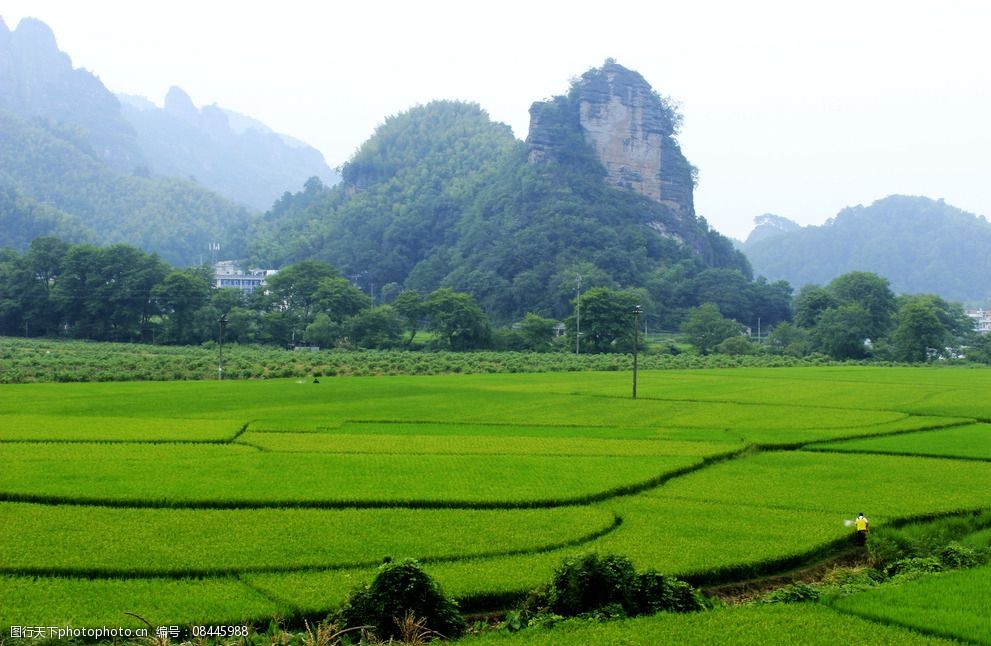 山下田园风光图片