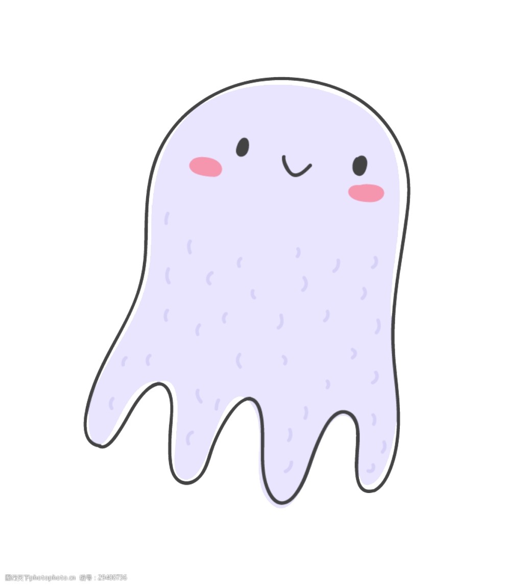 手绘可爱水母矢量素材