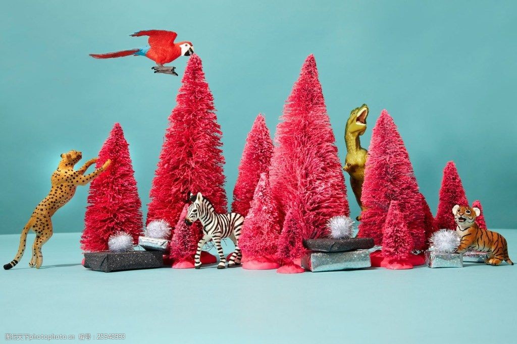 夏季清新简约动物创意背景素材撞色背景