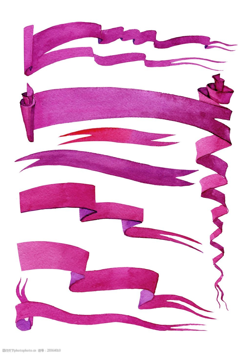 不同形状的丝带psd源文件