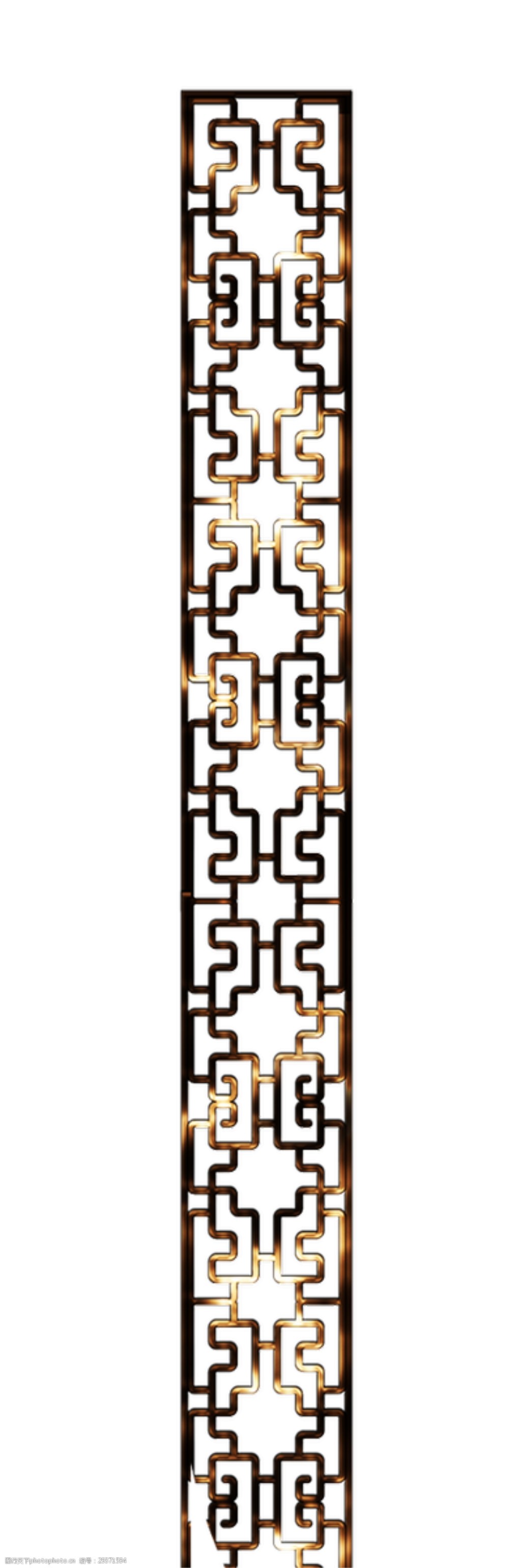 传统中国风边框透明装饰素材